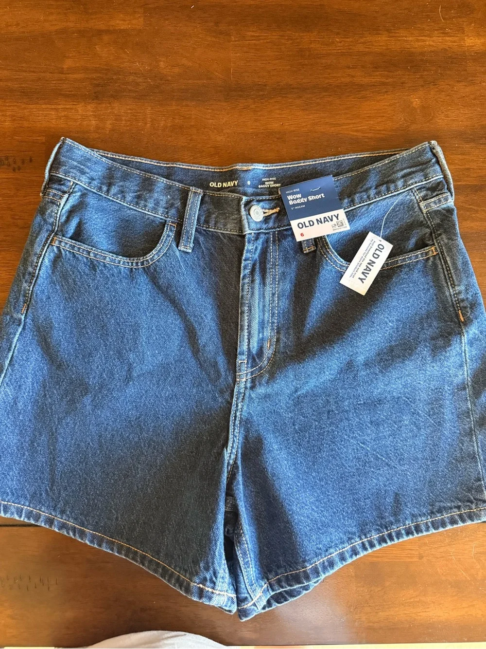 Old Navy Blue High-Rise Wow Baggy Short